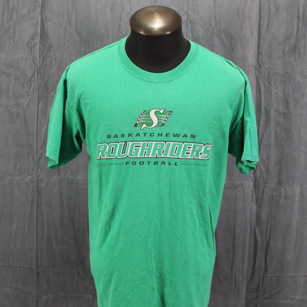Saskatchewan Roughriders Shirt (Retro) - Logo with Script - Men's Large